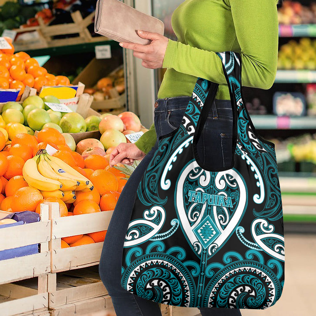 Aotearoa Tapuika Grocery Bag Maori Tribal Pattern