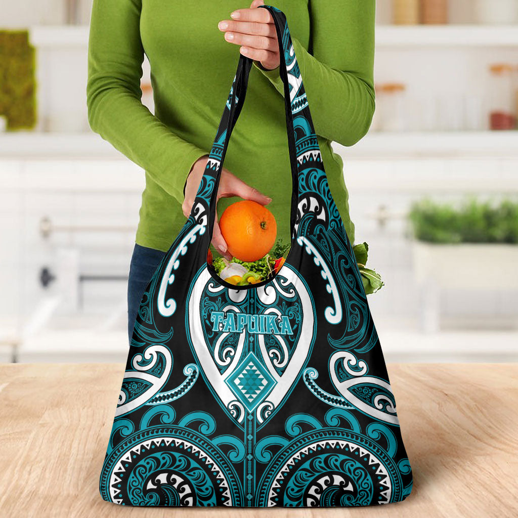 Aotearoa Tapuika Grocery Bag Maori Tribal Pattern