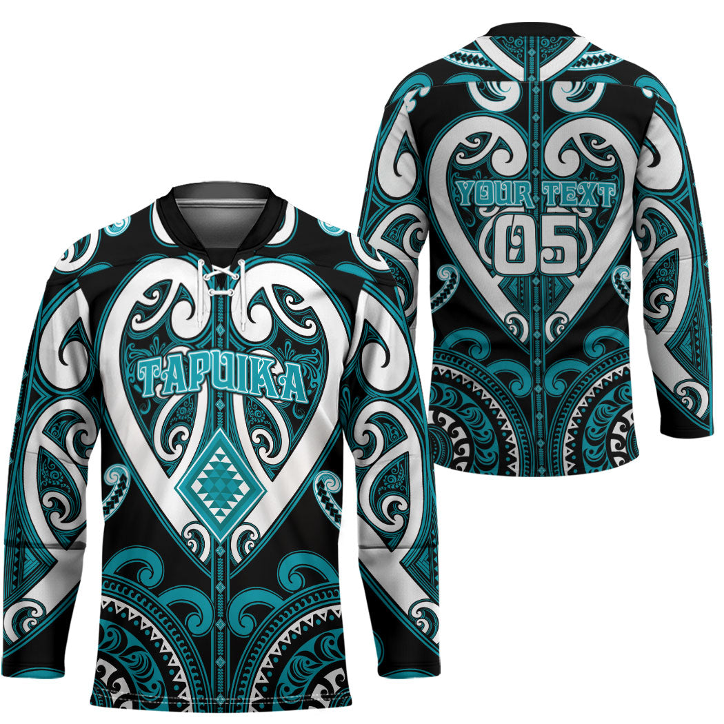 Custom Aotearoa Tapuika Hockey Jersey Maori Tribal Pattern