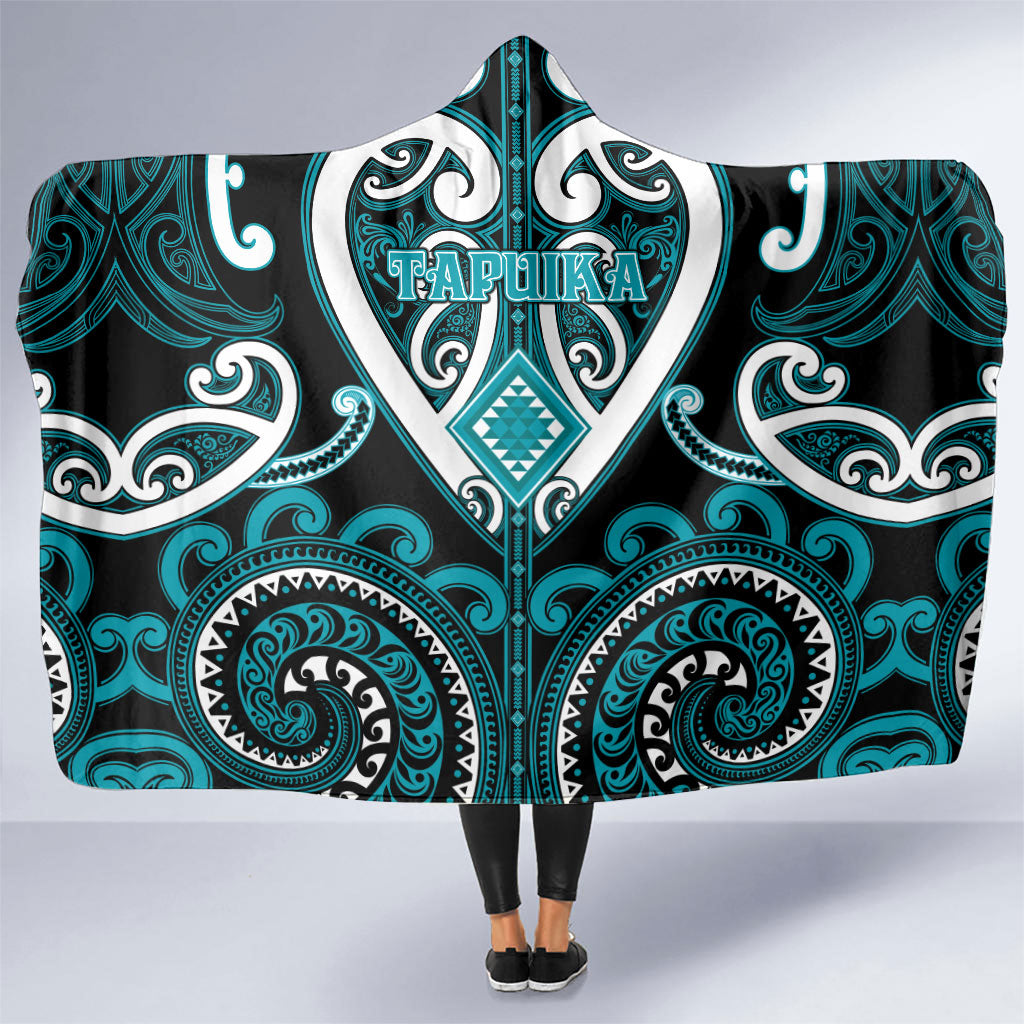 Aotearoa Tapuika Hooded Blanket Maori Tribal Pattern