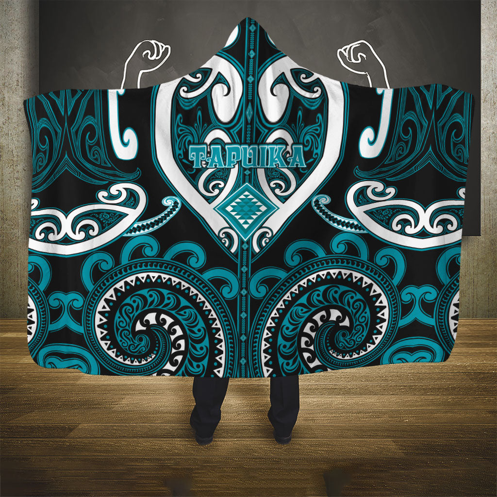 Aotearoa Tapuika Hooded Blanket Maori Tribal Pattern