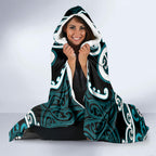 Aotearoa Tapuika Hooded Blanket Maori Tribal Pattern