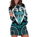 Custom Aotearoa Tapuika Hoodie Dress Maori Tribal Pattern
