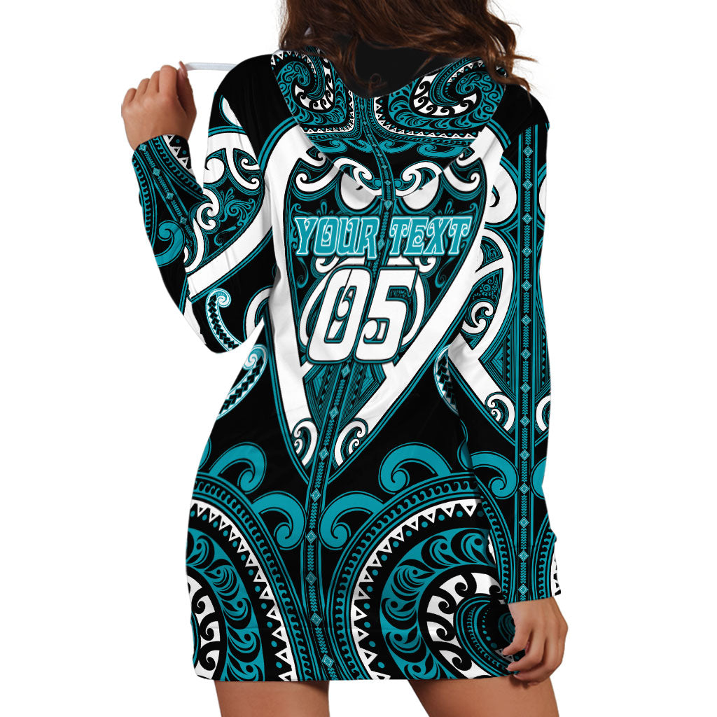 Custom Aotearoa Tapuika Hoodie Dress Maori Tribal Pattern