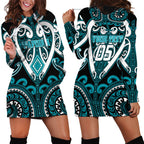 Custom Aotearoa Tapuika Hoodie Dress Maori Tribal Pattern