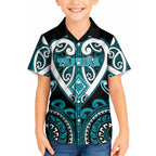 Custom Aotearoa Tapuika Kid Hawaiian Shirt Maori Tribal Pattern