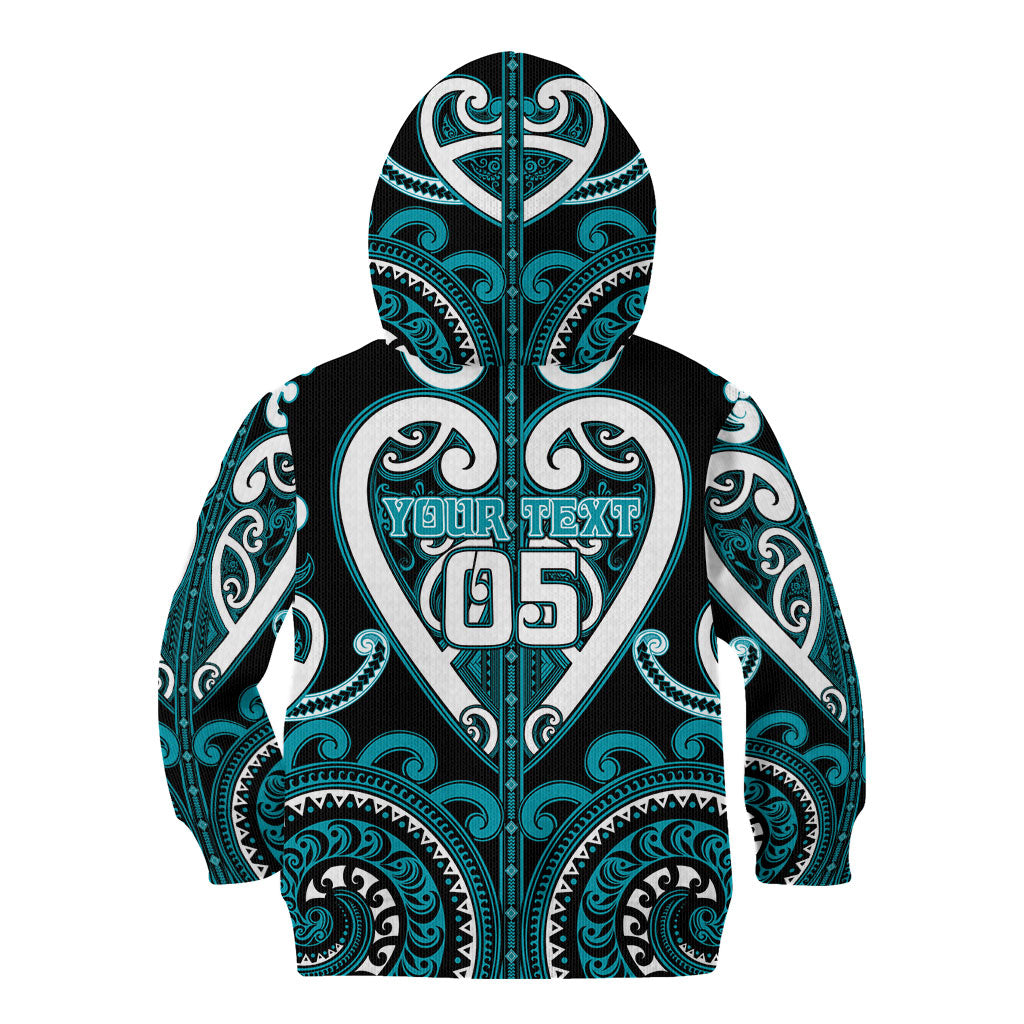 Custom Aotearoa Tapuika Kid Hoodie Maori Tribal Pattern