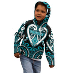 Custom Aotearoa Tapuika Kid Hoodie Maori Tribal Pattern
