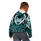 Custom Aotearoa Tapuika Kid Hoodie Maori Tribal Pattern