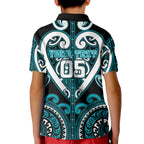 Custom Aotearoa Tapuika Kid Polo Shirt Maori Tribal Pattern