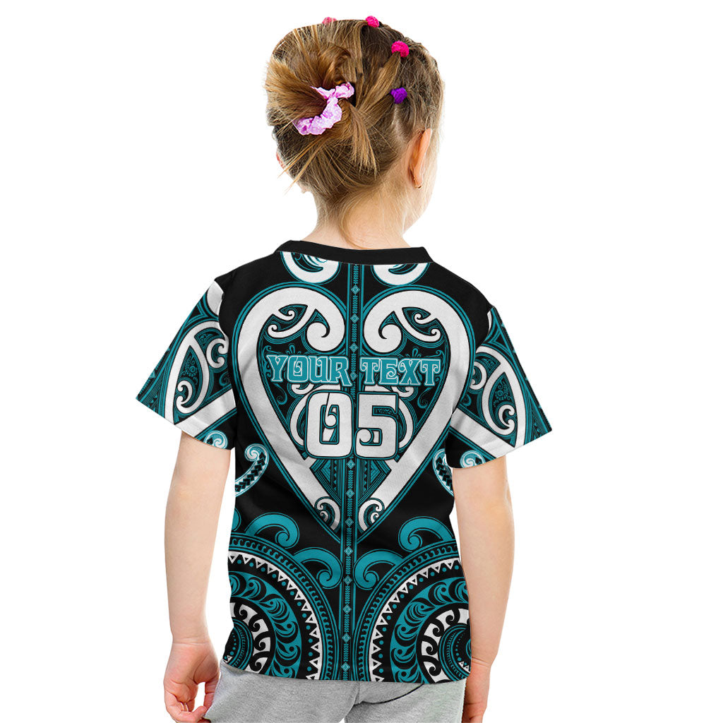 Custom Aotearoa Tapuika Kid T Shirt Maori Tribal Pattern