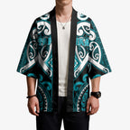 Custom Aotearoa Tapuika Kimono Maori Tribal Pattern