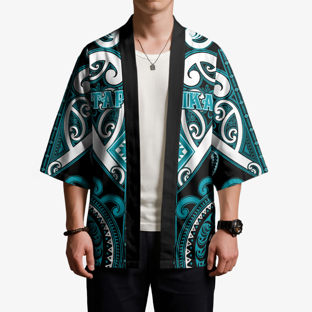 Custom Aotearoa Tapuika Kimono Maori Tribal Pattern