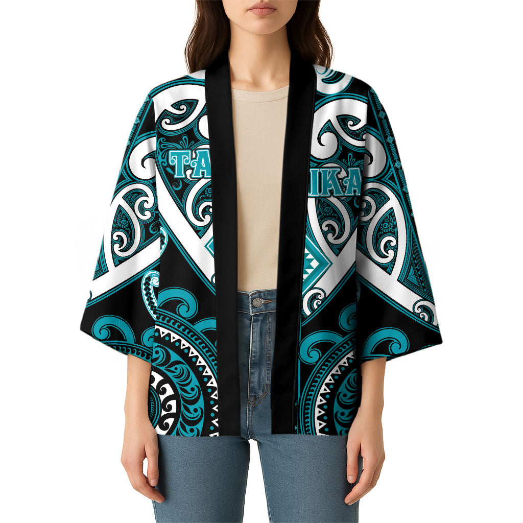 Custom Aotearoa Tapuika Kimono Maori Tribal Pattern