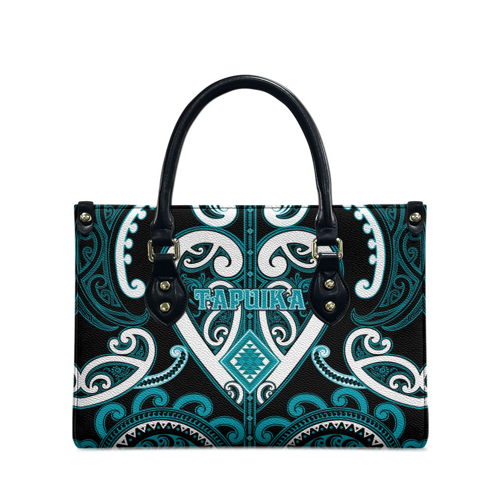 Aotearoa Tapuika Leather Bag Maori Tribal Pattern