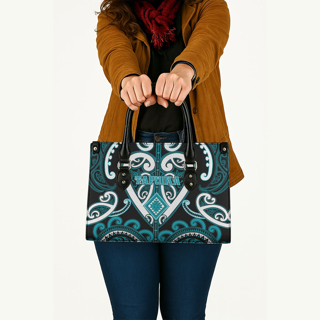 Aotearoa Tapuika Leather Bag Maori Tribal Pattern
