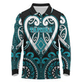 Custom Aotearoa Tapuika Long Sleeve Polo Shirt Maori Tribal Pattern