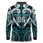 Custom Aotearoa Tapuika Long Sleeve Polo Shirt Maori Tribal Pattern