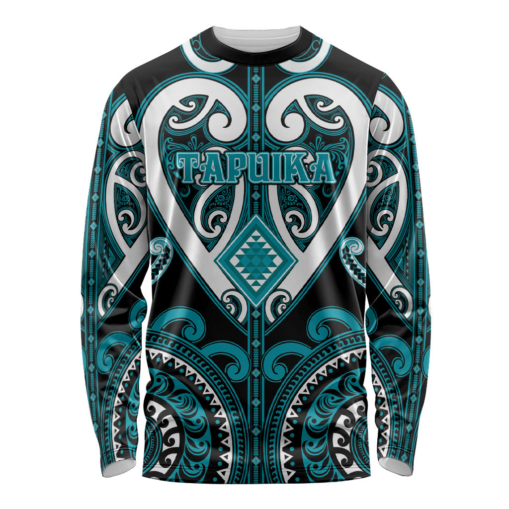 Custom Aotearoa Tapuika Long Sleeve Shirt Maori Tribal Pattern