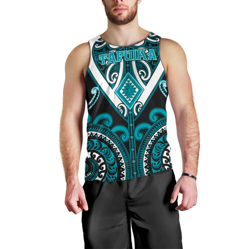Custom Aotearoa Tapuika Men Tank Top Maori Tribal Pattern
