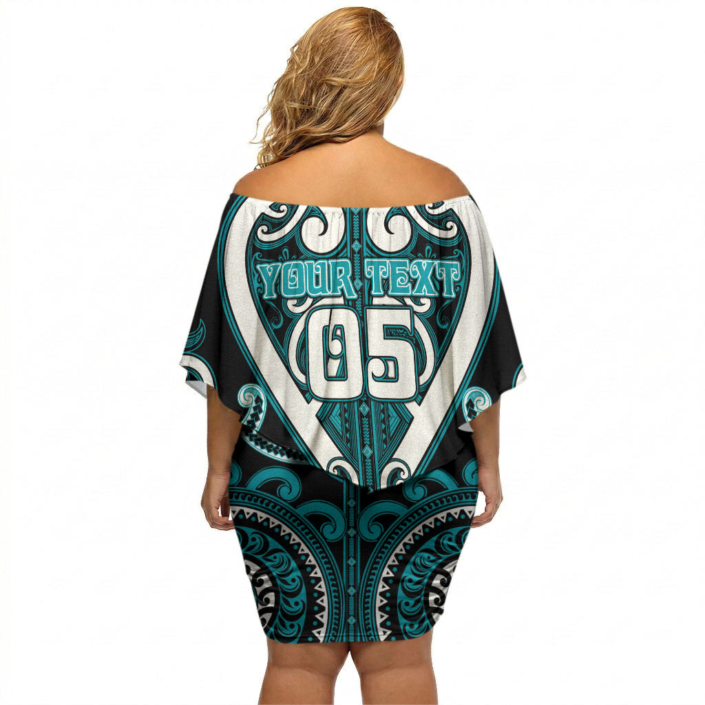 Custom Aotearoa Tapuika Off Shoulder Short Dress Maori Tribal Pattern