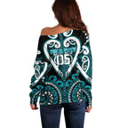 Custom Aotearoa Tapuika Off Shoulder Sweater Maori Tribal Pattern