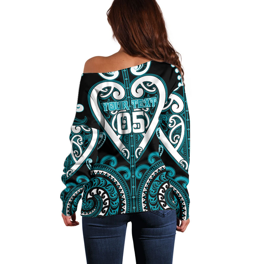 Custom Aotearoa Tapuika Off Shoulder Sweater Maori Tribal Pattern
