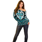 Custom Aotearoa Tapuika Off Shoulder Sweater Maori Tribal Pattern