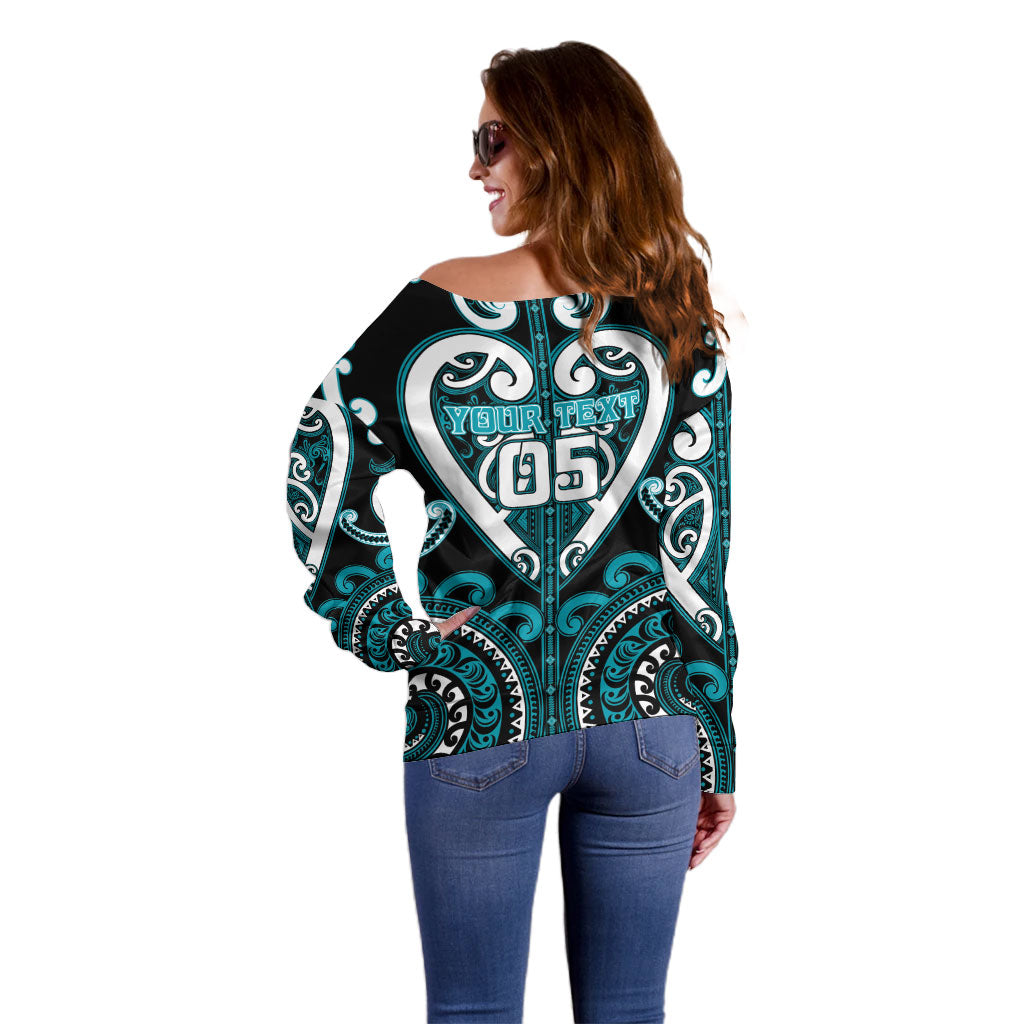 Custom Aotearoa Tapuika Off Shoulder Sweater Maori Tribal Pattern
