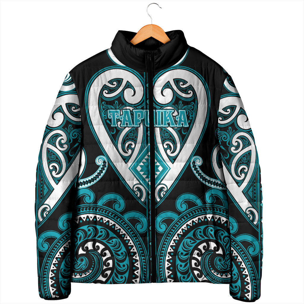 Custom Aotearoa Tapuika Padded Jacket Maori Tribal Pattern