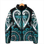 Custom Aotearoa Tapuika Padded Jacket Maori Tribal Pattern