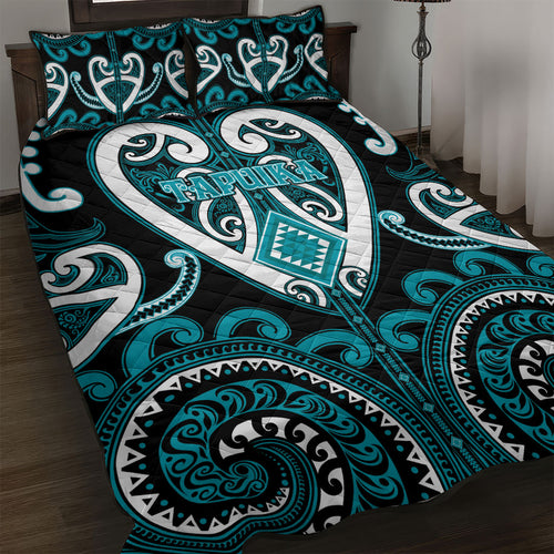 Aotearoa Tapuika Quilt Bed Set Maori Tribal Pattern