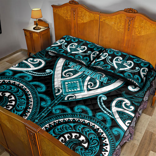 Aotearoa Tapuika Quilt Bed Set Maori Tribal Pattern