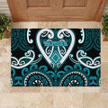 Aotearoa Tapuika Rubber Doormat Maori Tribal Pattern