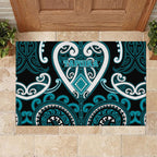Aotearoa Tapuika Rubber Doormat Maori Tribal Pattern