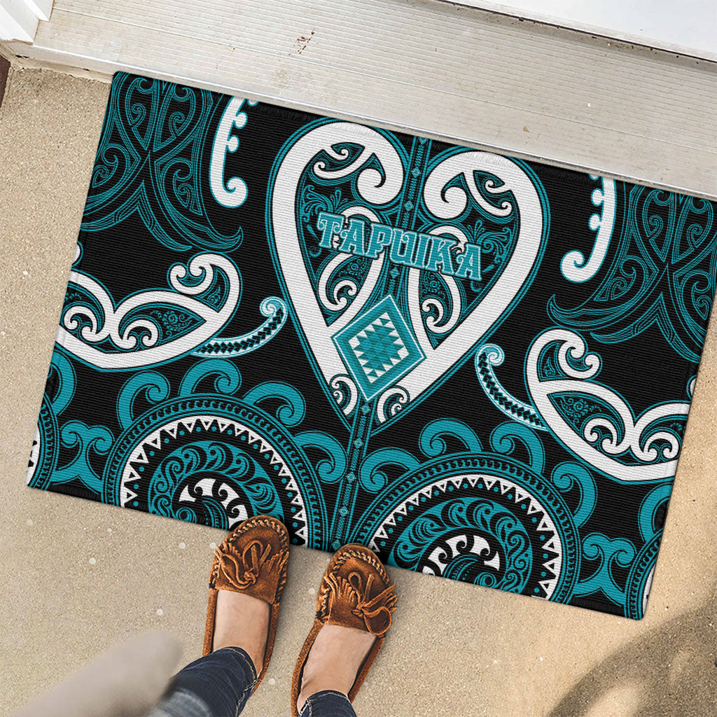 Aotearoa Tapuika Rubber Doormat Maori Tribal Pattern