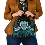 Aotearoa Tapuika Shoulder Handbag Maori Tribal Pattern