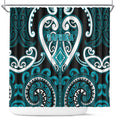 Aotearoa Tapuika Shower Curtain Maori Tribal Pattern
