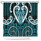 Aotearoa Tapuika Shower Curtain Maori Tribal Pattern