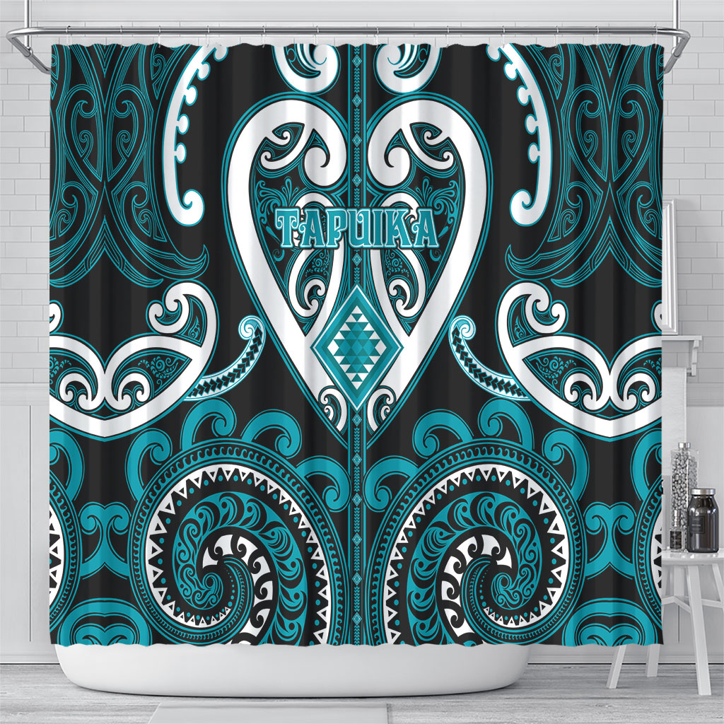 Aotearoa Tapuika Shower Curtain Maori Tribal Pattern