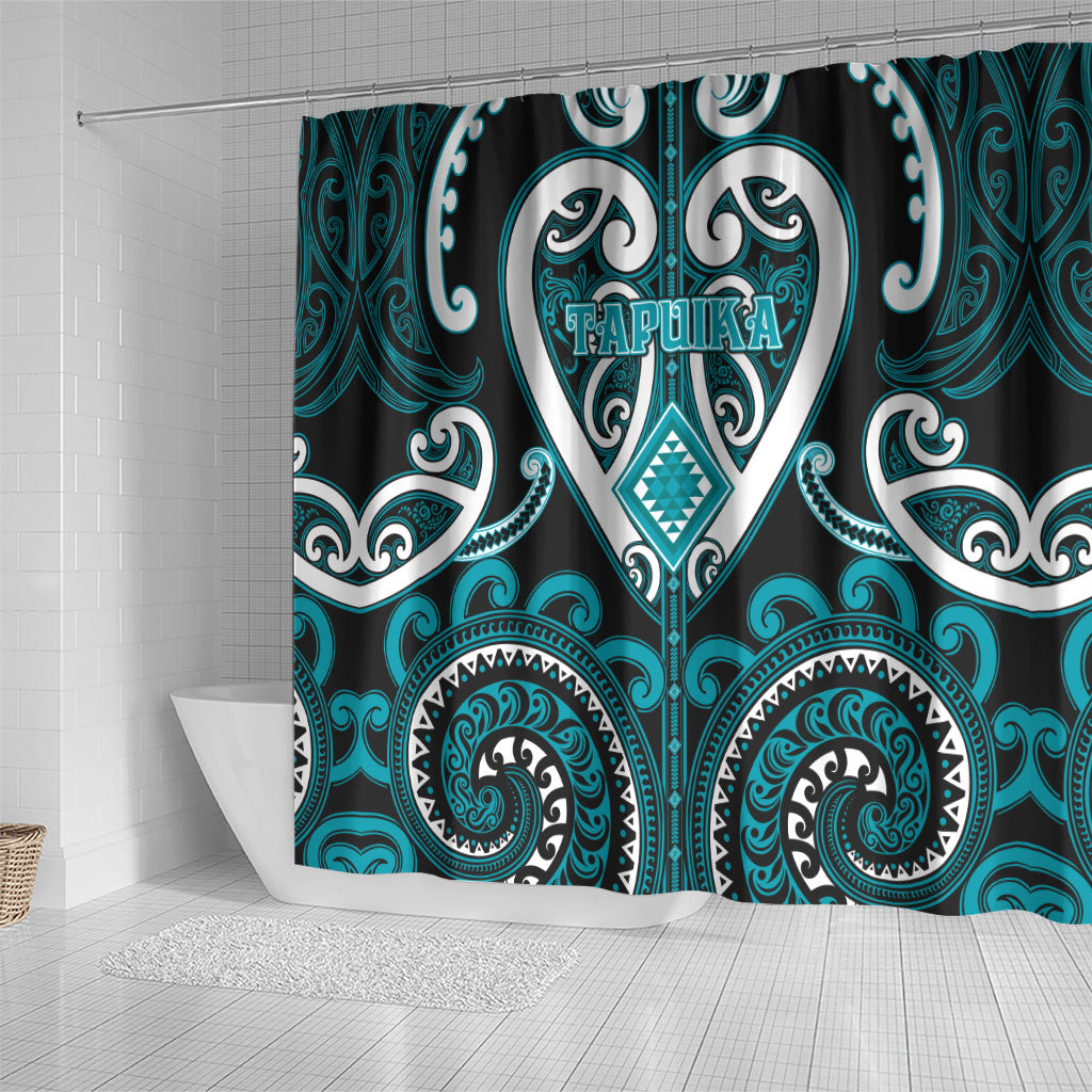 Aotearoa Tapuika Shower Curtain Maori Tribal Pattern