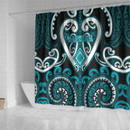 Aotearoa Tapuika Shower Curtain Maori Tribal Pattern
