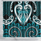 Aotearoa Tapuika Shower Curtain Maori Tribal Pattern