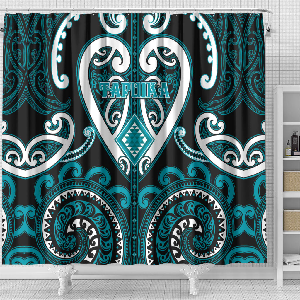 Aotearoa Tapuika Shower Curtain Maori Tribal Pattern