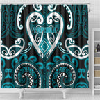 Aotearoa Tapuika Shower Curtain Maori Tribal Pattern