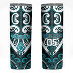 Custom Aotearoa Tapuika Skinny Tumbler Maori Tribal Pattern