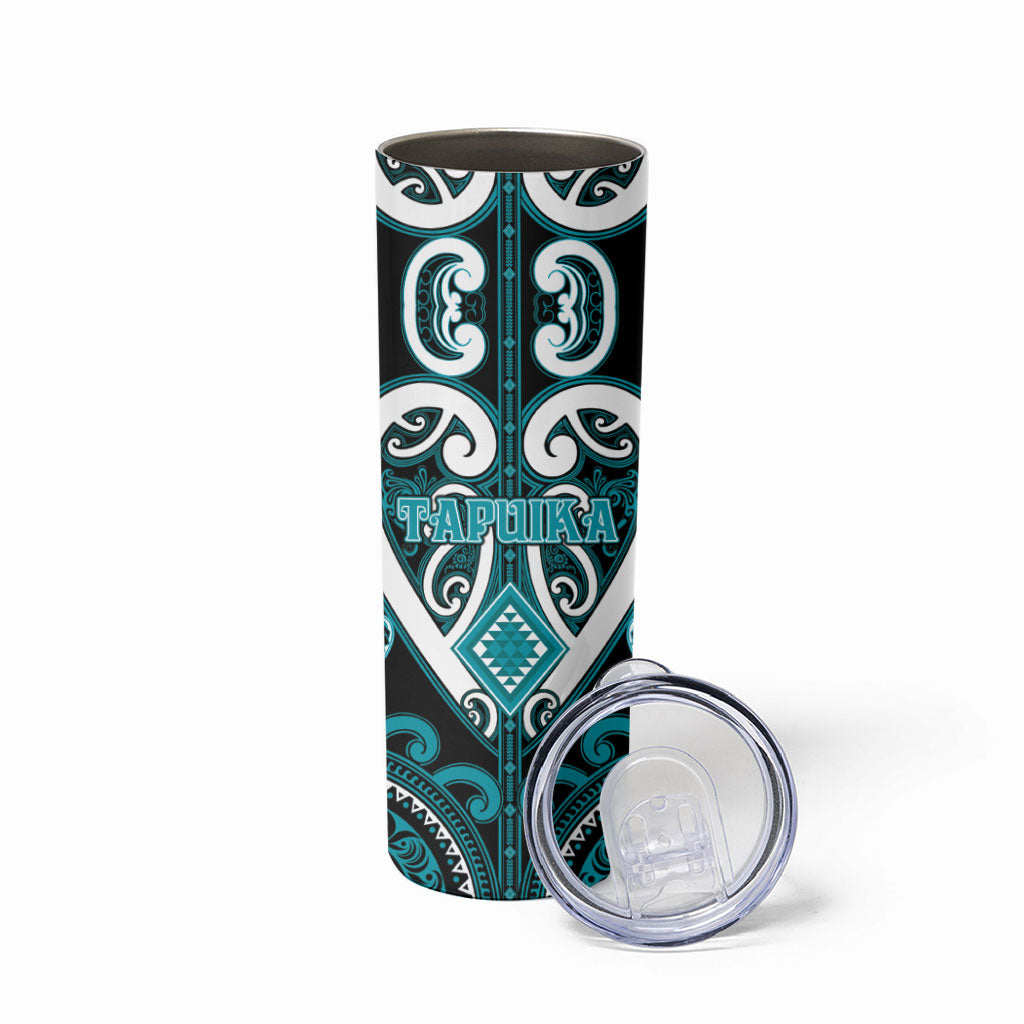 Custom Aotearoa Tapuika Skinny Tumbler Maori Tribal Pattern