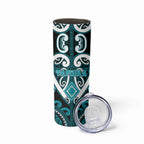 Custom Aotearoa Tapuika Skinny Tumbler Maori Tribal Pattern