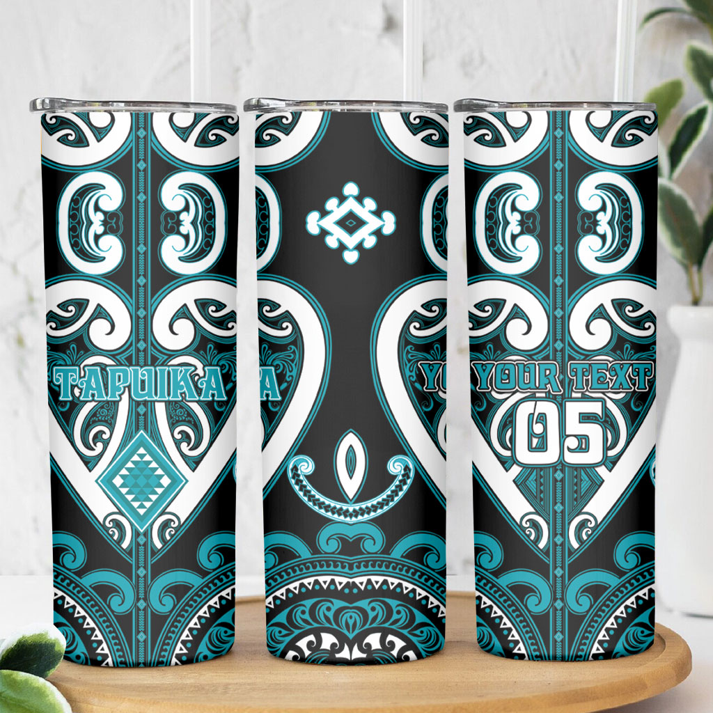 Custom Aotearoa Tapuika Skinny Tumbler Maori Tribal Pattern