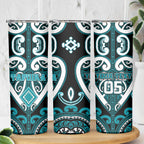 Custom Aotearoa Tapuika Skinny Tumbler Maori Tribal Pattern